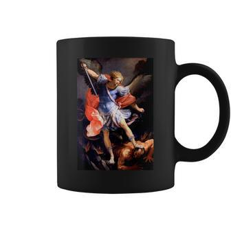 Saint Michael Archangel Defeats The Devil Christian Goth Coffee Mug - Seseable