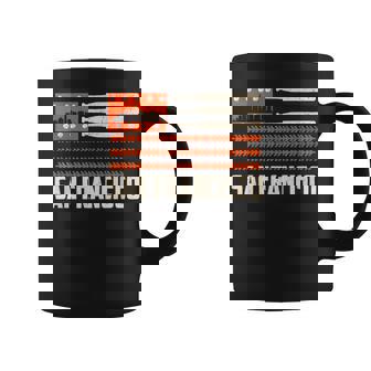 San Francisco Baseball Flag Patriotic Vintage Coffee Mug | Seseable CA