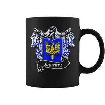 Sanchez Coat Of Arms Surname Last Name Family Crest Coffee Mug - Seseable