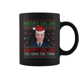 Santa Biden Uh Uh You Know The Thing Ugly Christmas Sweater V2 Coffee Mug - Seseable