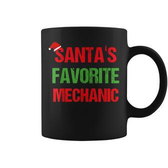 Santas Favorite Mechanic Funny Ugly Christmas Gift Coffee Mug | Mazezy