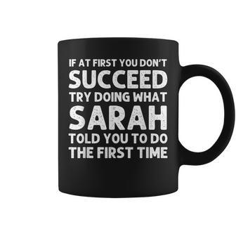 Sarah Name Personalized Birthday Funny Christmas Joke Coffee Mug - Seseable
