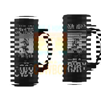 Save A Horse Ride A Cowboy Vintage Cowgirl Southern Western Coffee Mug | Mazezy