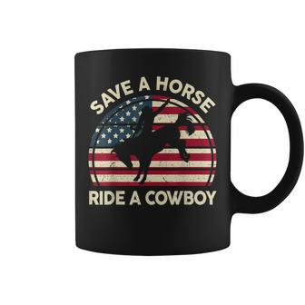 Save A Horse Ride A Cowboy Women Men Cute Horse Riding Coffee Mug - Thegiftio UK