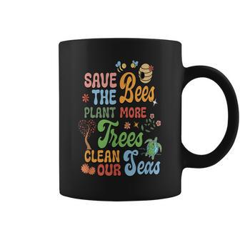 Save The Bees Plant More Trees Climate Change Funny Earth Coffee Mug | Mazezy