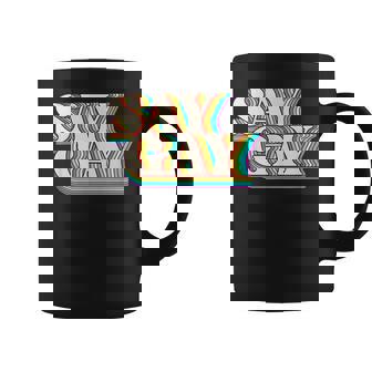 Say Gay Retro Vintage Florida Its Ok To Say Gay Coffee Mug - Thegiftio