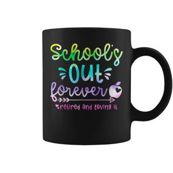 Schools Out Forever Retired & Loving It Funny Teacher Summer Coffee Mug - Thegiftio UK