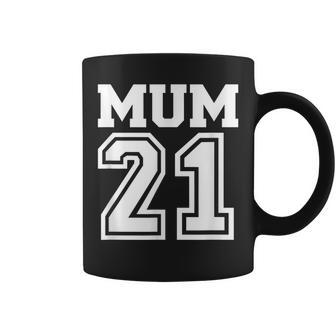 Schwarzes Tassen Mum 21 im Sportdesign, Perfektes Tee für Mütter - Seseable