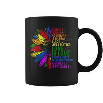 Science Is Real Black Lives Matter Rainbow Lgbt Pride Gay Coffee Mug - Seseable
