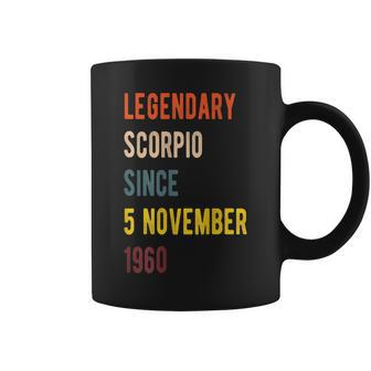 Scorpio Legend Since 5 November 1960 Vintage Retro Birthday Coffee Mug | Mazezy
