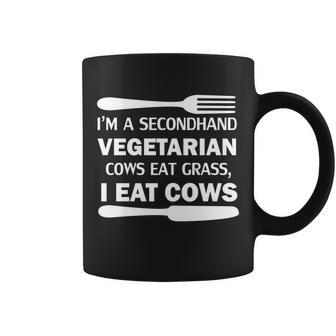 Secondhand Vegetarian Cows Eat Grass V2 Coffee Mug - Thegiftio UK