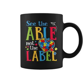 See The Able Not The Label Autism Puzzle Love Heart Coffee Mug | Mazezy