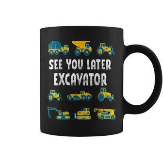 See You Later Excavator Funny Excavator Toddler Boy Kids V8 Coffee Mug - Thegiftio UK
