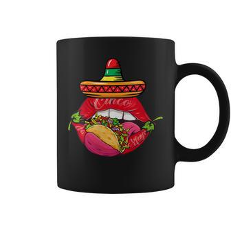 Sexy Lips Hot Mexican Sombrero Cinco De Mayo Chili Fiesta Gift For Womens Coffee Mug - Thegiftio UK