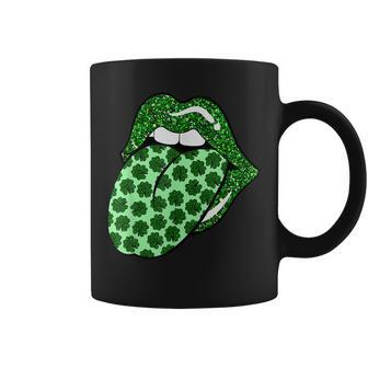Shamrock Lips St Patricks Day Lover Matching Coffee Mug - Seseable