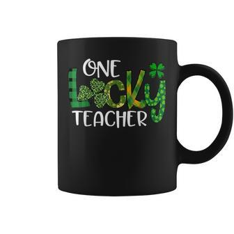 Shamrock One Lucky Teacher St Patricks Day School Coffee Mug - Thegiftio