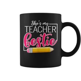 She Is My Teacher Bestie Couple Matching Outfit Apparel Coffee Mug - Seseable