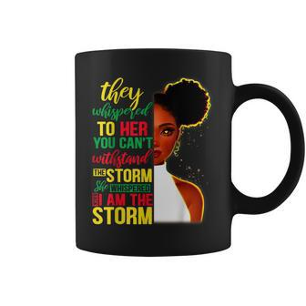 She Whispered Back I Am The Storm Black History Month V3 Coffee Mug - Seseable