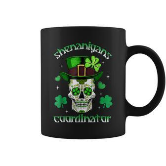 Shenanigans Coordinator Skull Leprechaun St Patricks Day Coffee Mug - Thegiftio