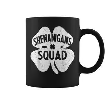 Shenanigans Squad Funny St Patricks Day Shamrock Gifts Women Coffee Mug - Seseable