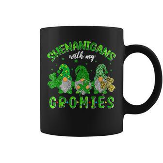 Shenanigans With My Gnomies Shamrock Leopard St Patricks Day Coffee Mug - Seseable