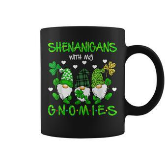 Shenanigans With My Gnomies St Patricks Day Gnome Shamrock Coffee Mug - Seseable