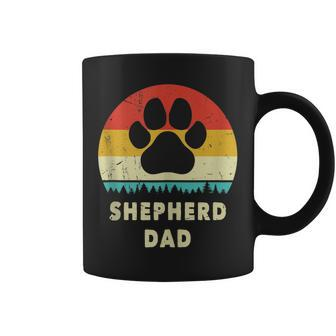 Shepherd Dad Gift For Men Funny German Shepherd Dog Vintage Coffee Mug - Seseable