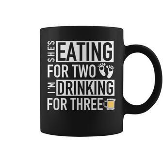 Shes Eating For Two Im Drinking For Three - Dad To Be Coffee Mug - Thegiftio UK