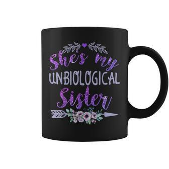 Shes My Unbiological Sister Right Arrow For Bffs Coffee Mug | Mazezy