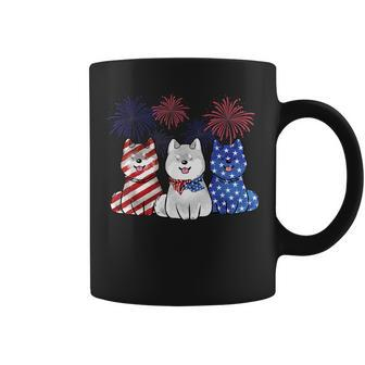 Shiba Inu Dad Us Flag 4Th Of July Dog Fathers Day Firework Coffee Mug | Mazezy