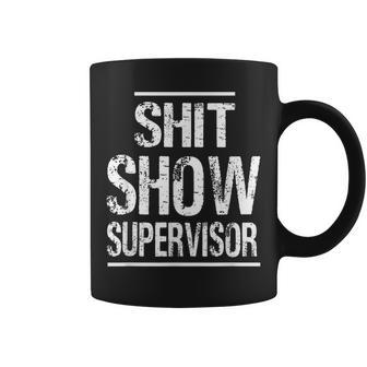 Shit Show Supervisor Hilarious Vintage Mom Boss Coffee Mug | Mazezy CA