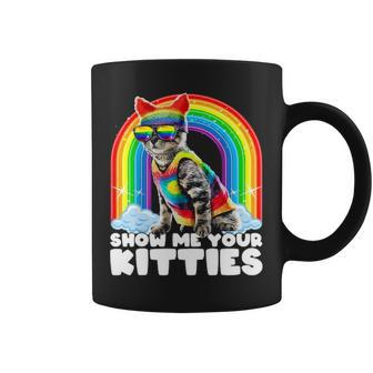 Show Me Your Kitties Lgbt Gay Pride Cat Costume Parade Gift Coffee Mug - Seseable