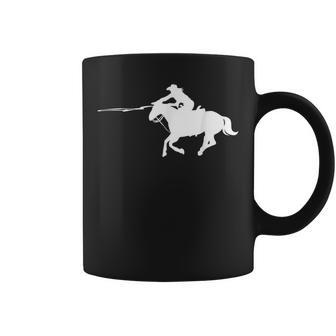 Silhouette Roping Rodeo Calf Roper Horse Rider Cowboy Lovers Coffee Mug | Mazezy