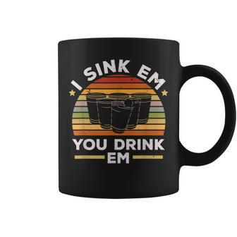 I Sink Em You Drink Em Alkohol Trinkspiel Beer Pong Tassen - Seseable