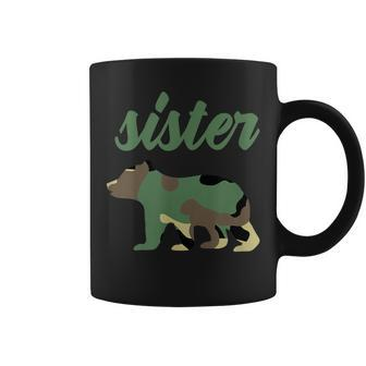 Sister Bear Camo Camo Sister Bear Matching Family Bear Coffee Mug | Mazezy