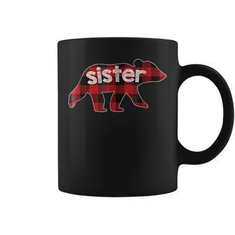 Sister Bear Plaid T Buffalo Plaid Sister Family Bear Coffee Mug | Mazezy