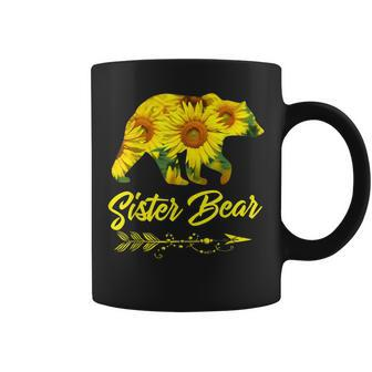 Sister Bear Sunflower Funny Mothers Day Mom And Aunt Coffee Mug | Mazezy