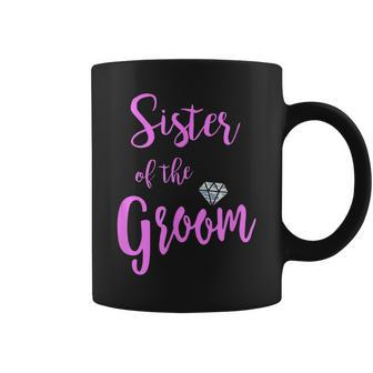 Sister Of The Groom T Wedding Ring Pink Coffee Mug | Mazezy