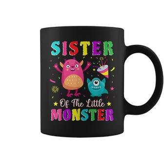 Sister Of The Little Monster Family Matching Birthday Party Coffee Mug | Mazezy