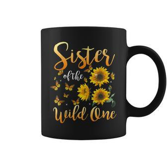 Sister Of The Wild One Sunflower Sister Cousin 1St Birthday Coffee Mug - Thegiftio UK