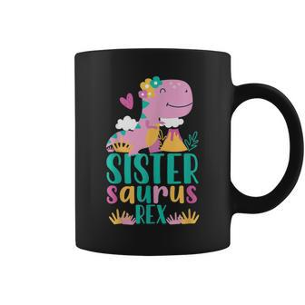 Sister Saurus Rex Dinosaur Dino Design For Kids Coffee Mug | Mazezy