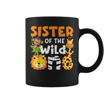 Sister The Wild One Zoo Birthday Safari Jungle Animals Party Coffee Mug | Mazezy