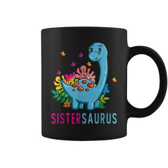 Sistersaurus Cute Dino Dinosaur Sister Saurus Coffee Mug | Mazezy