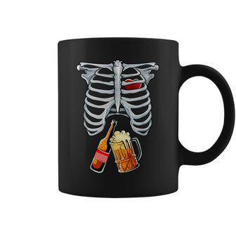 Skeleton Costume Halloween Beer Xray Matching Family Dad Gift For Mens Coffee Mug | Mazezy