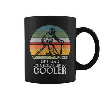 Ski Dad Like A Regular Dad But Cooler Vintage Skiing Skier Coffee Mug - Seseable