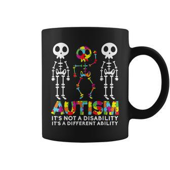 Skull Dance Autism Awareness Mom Dad Kids Autism Coffee Mug | Mazezy