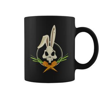 Skull Rabbit Crossbones Carrots Easter Day Emo Bunny Goth Coffee Mug - Thegiftio UK