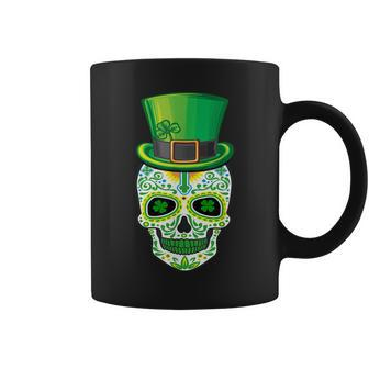Skull St Patricks Day Irish Funny Saint Patricks Day Of Dead Coffee Mug - Seseable