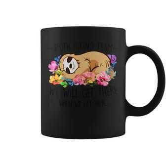 Sloth Hiking Team Tshirt Gift Mothers Day Funny Flower Women Coffee Mug | Mazezy
