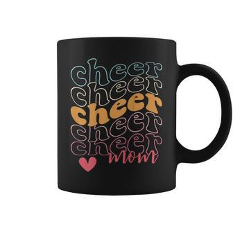 Smile Cheer Mom Retro Cheerleading Mom Game Day Cheer Coffee Mug | Mazezy